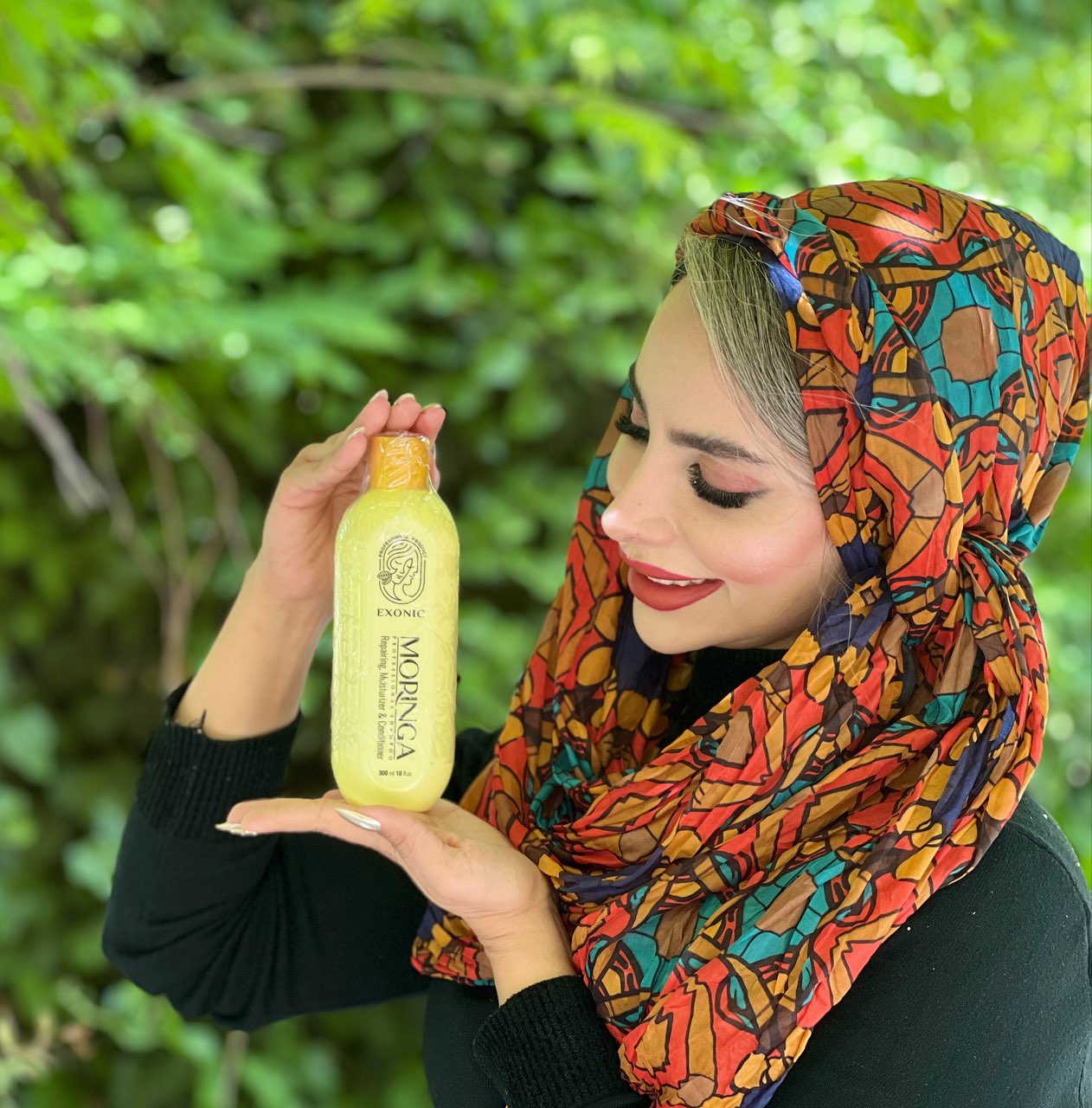 شامپو موی سر حاوی روغن مورینگا  ،exonic با حجم ۳۰۰ میل مخصوص موی آسیب دیده